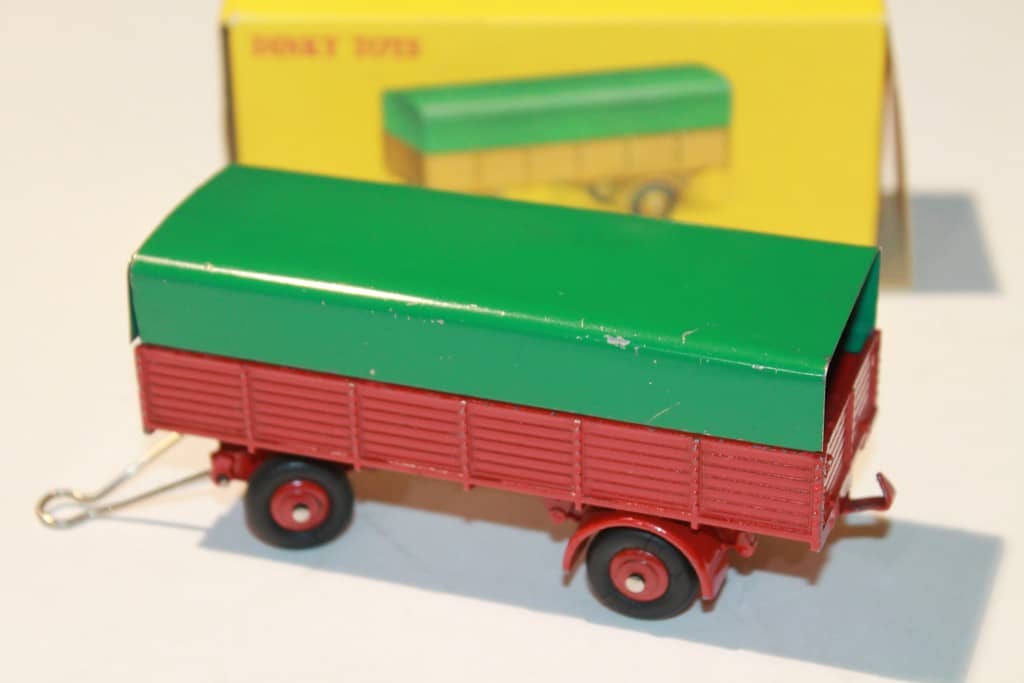 Remorque Dinky Toys 25T Bâchée 2 Roues – Miniature Ancienne, Fabrication France