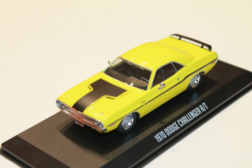 DODGE CHALLENGER R/T JAUNE 1970 GREENLIGHT 1/43°