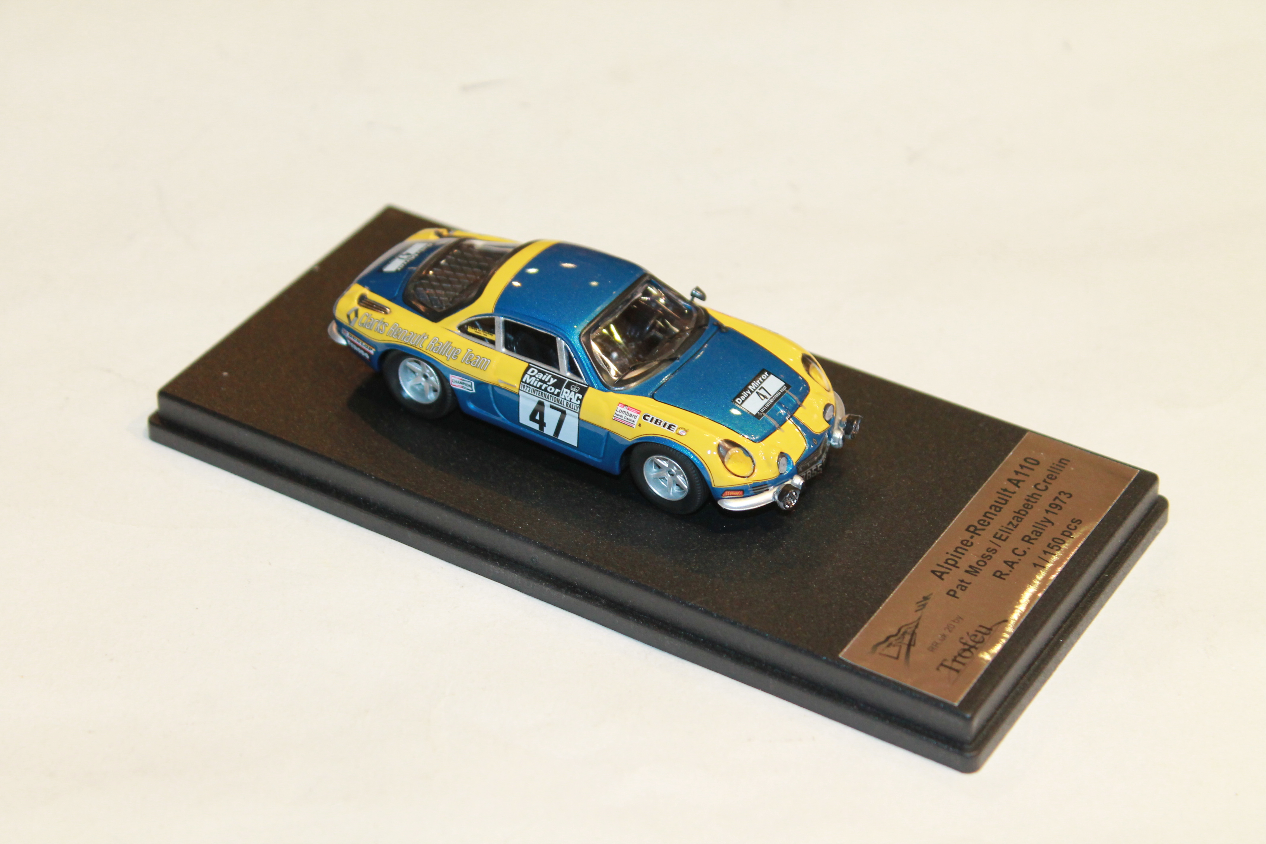 ALPINE RENAULT A110 RAC RALLY 1973 TROFEU 1/43°