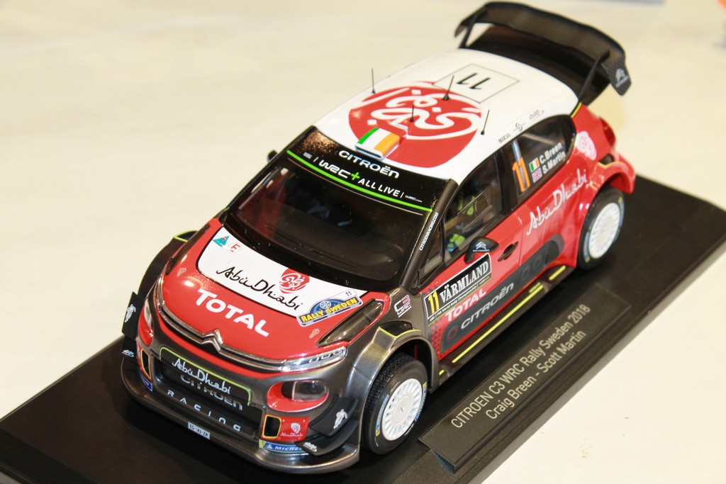 CITROEN C3 WRC RALLY CRAIG BREEN SWEDEN 2018 NOREV 1/18°