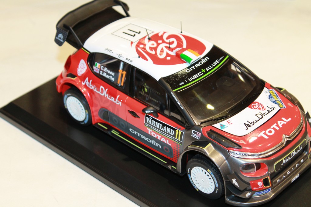 CITROEN C3 WRC RALLY CRAIG BREEN SWEDEN 2018 NOREV 1/18°