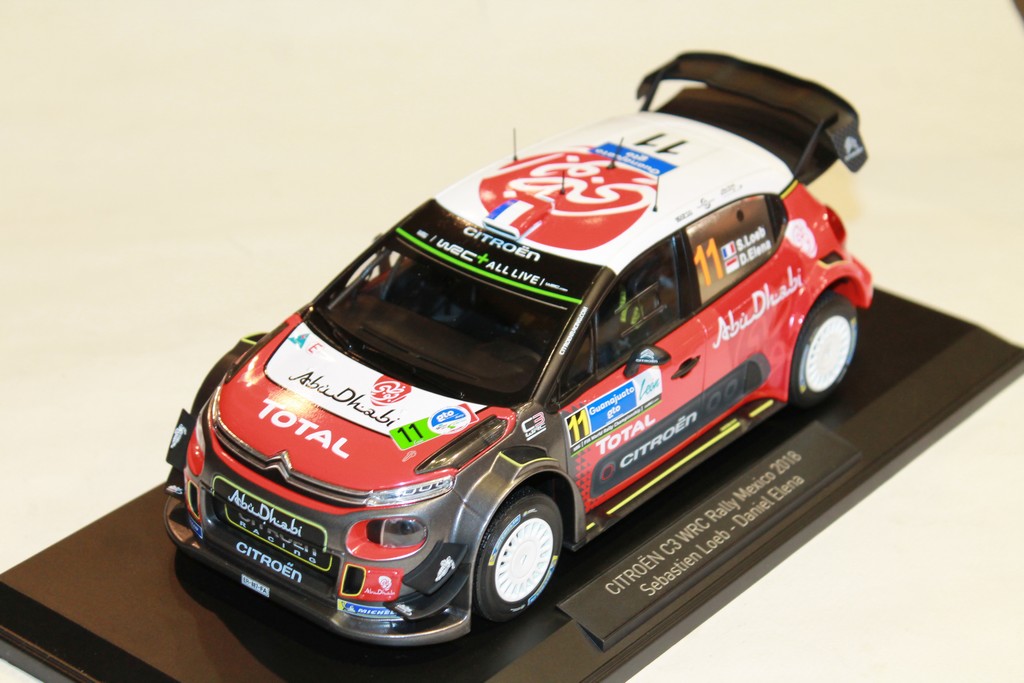 CITROEN C3 WRC RALLY MEXICO SEBASTIEN LOEB 2018 NOREV 1/18°