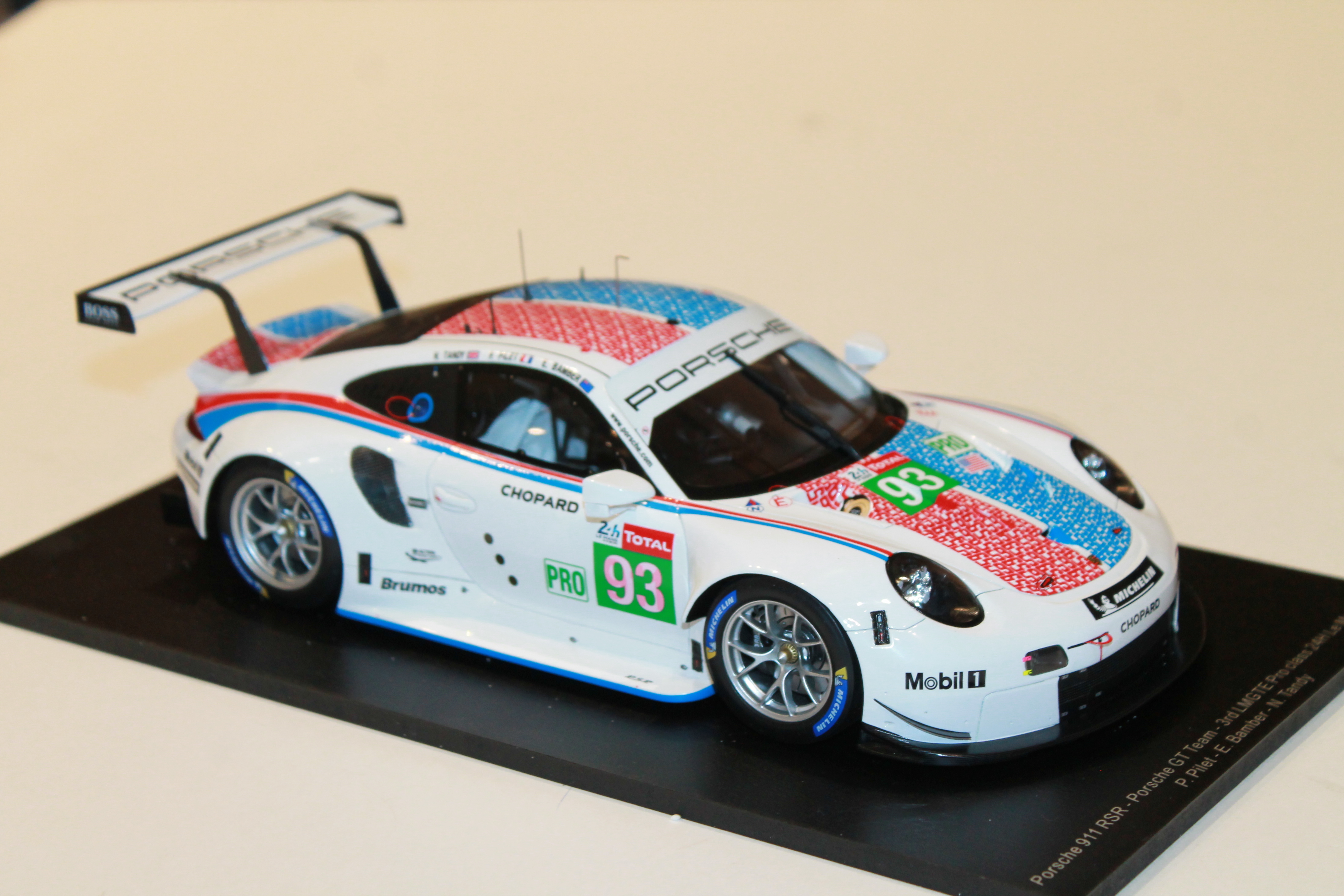 PORSCHE 911 RSR N°93 3RD LMGTE PRO CLASS LM 2019 SPARK 1/18°