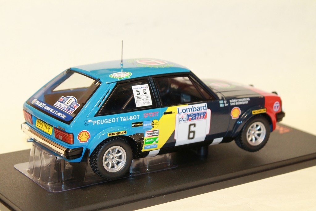 TALBOT SUNBEAM LOTUS N°6 RAC RALLY 1982 IXO 1/18°