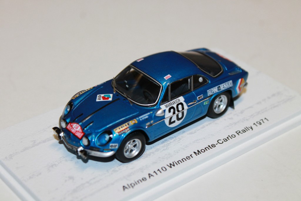 ALPINE A110 WINNER MONTE CARLO RALLY 1971 SPARK 1/43°