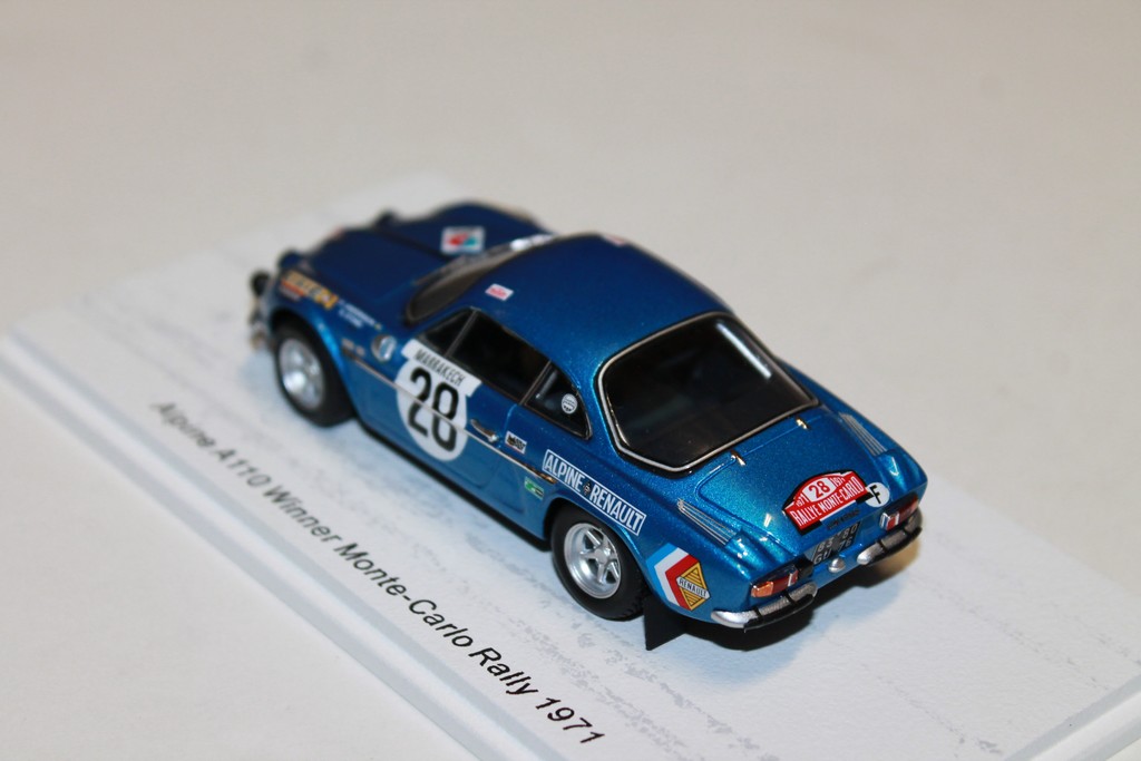 ALPINE A110 WINNER MONTE CARLO RALLY 1971 SPARK 1/43°