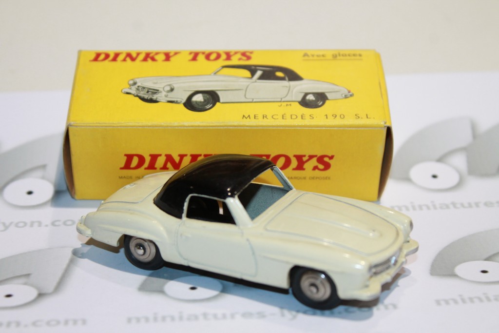 MERCEDES 190 SL GRISE "GLACES" CREME DINKY TOYS 1/43°