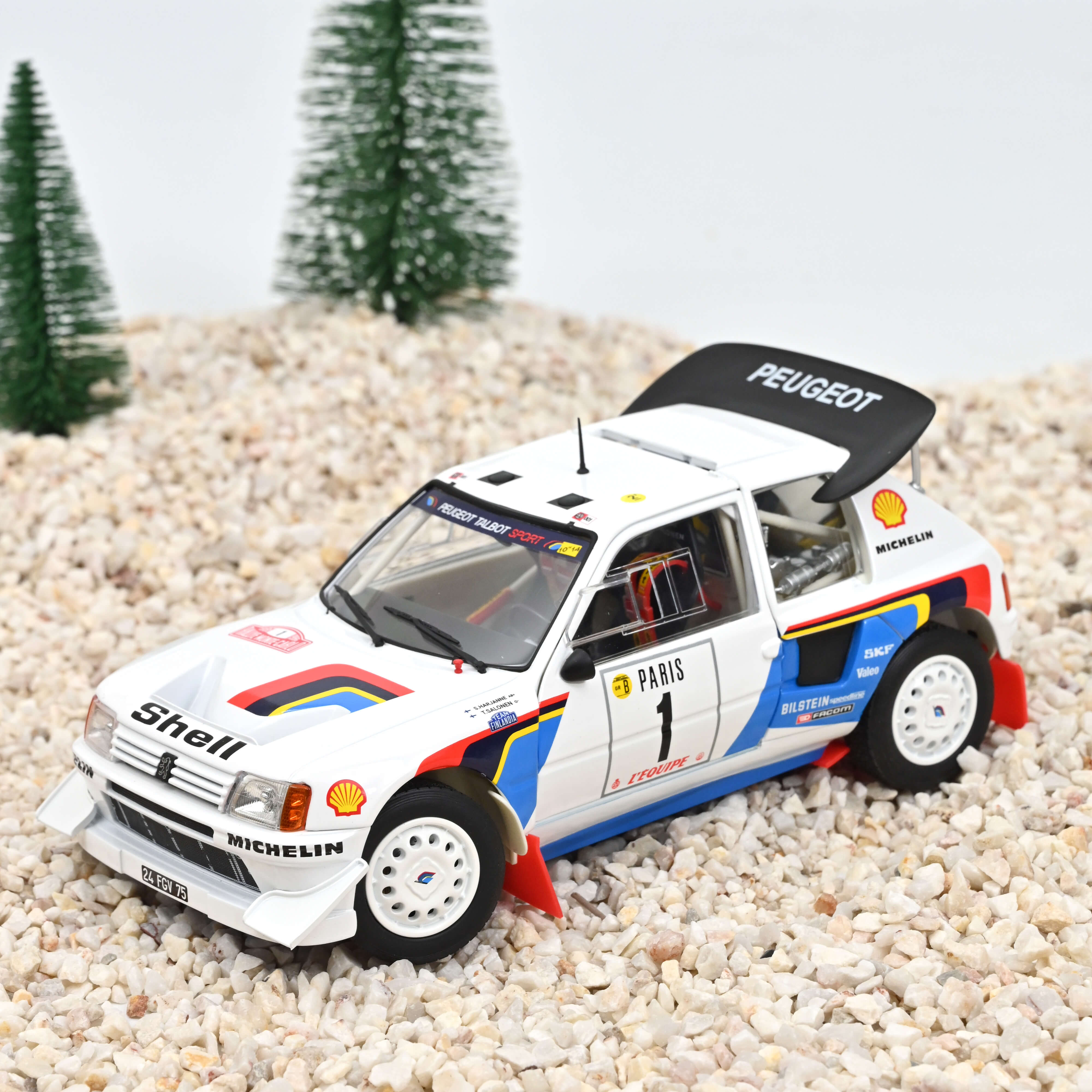 PEUGEOT 205 T16 N°1 RALLYE MONTE-CARLO 1986 NOREV 1/18°