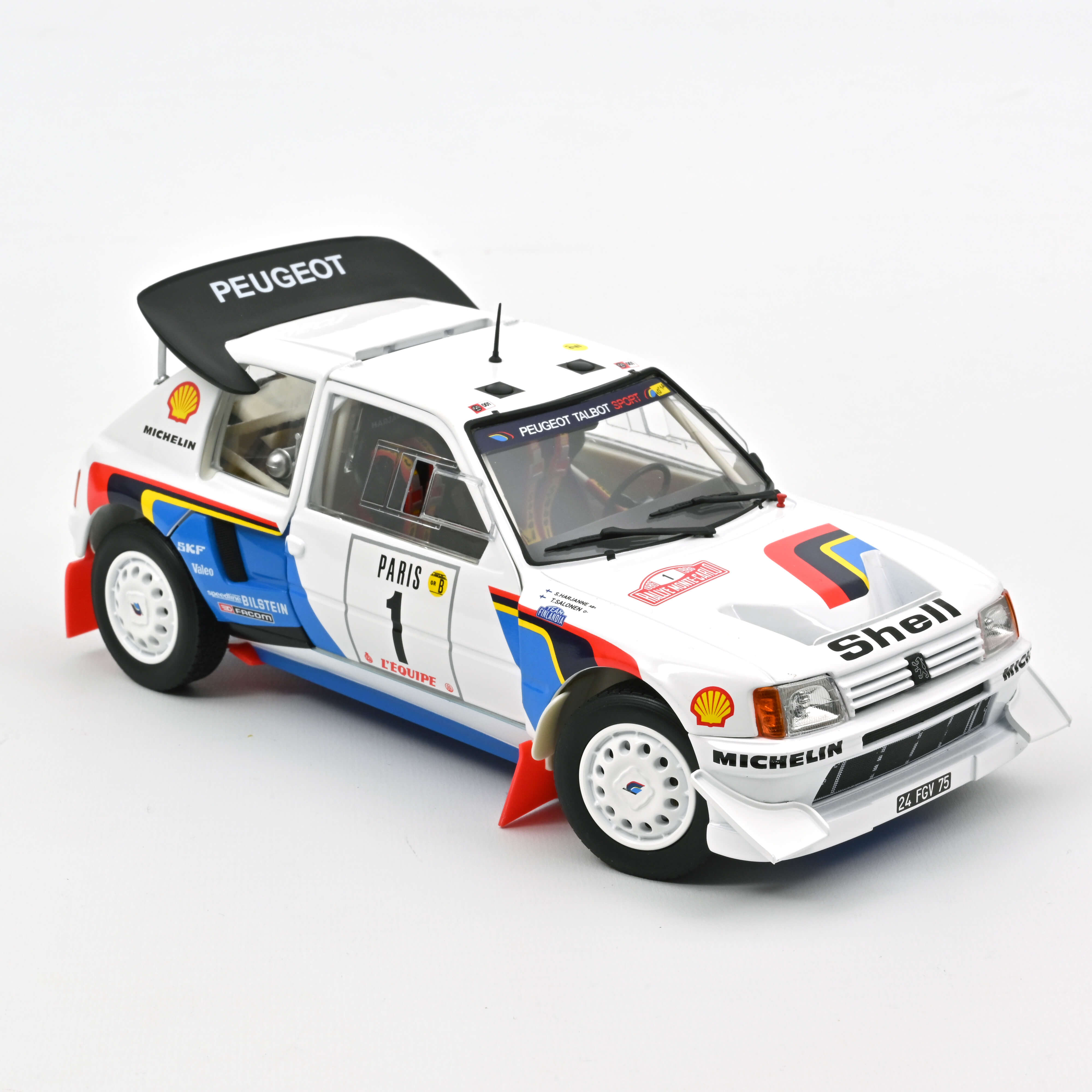 PEUGEOT 205 T16 N°1 RALLYE MONTE-CARLO 1986 NOREV 1/18°