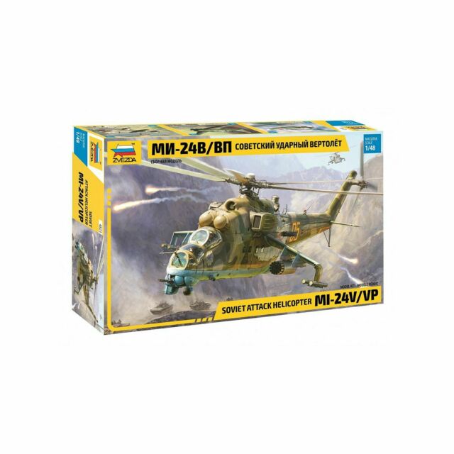 SOVIET ATTACK HELICOPTER MI-24V/VP ZVEZDA 1/48°