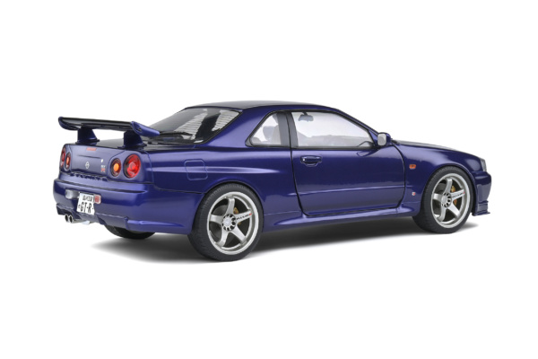 NISSAN SKYLINE GT-R R34 MIDNIGHT PURPLE 1999 SOLIDO 1/18°