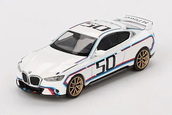 BMW 3.0 CSL White Mini GT 1/64°