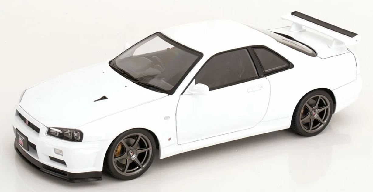 Nissan Skyline GT-R R34 V-Spec II OEM 2001 Blanc - KK SCALE 1/12