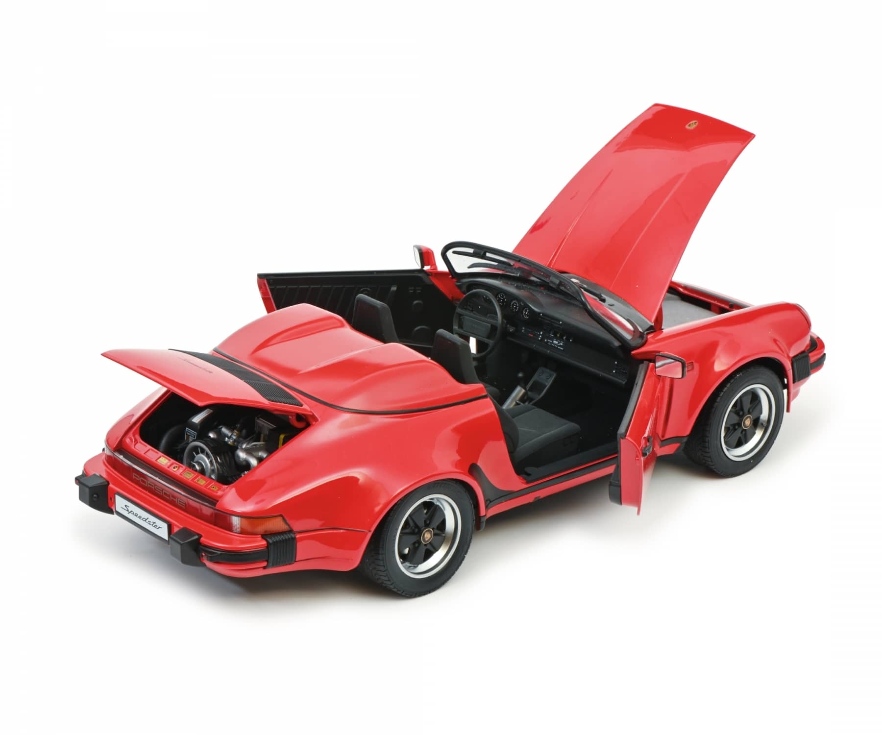 PORSCHE 911 SPEEDSTER TURBO LOOK ROUGE 1989 SCHUCO 1/12°