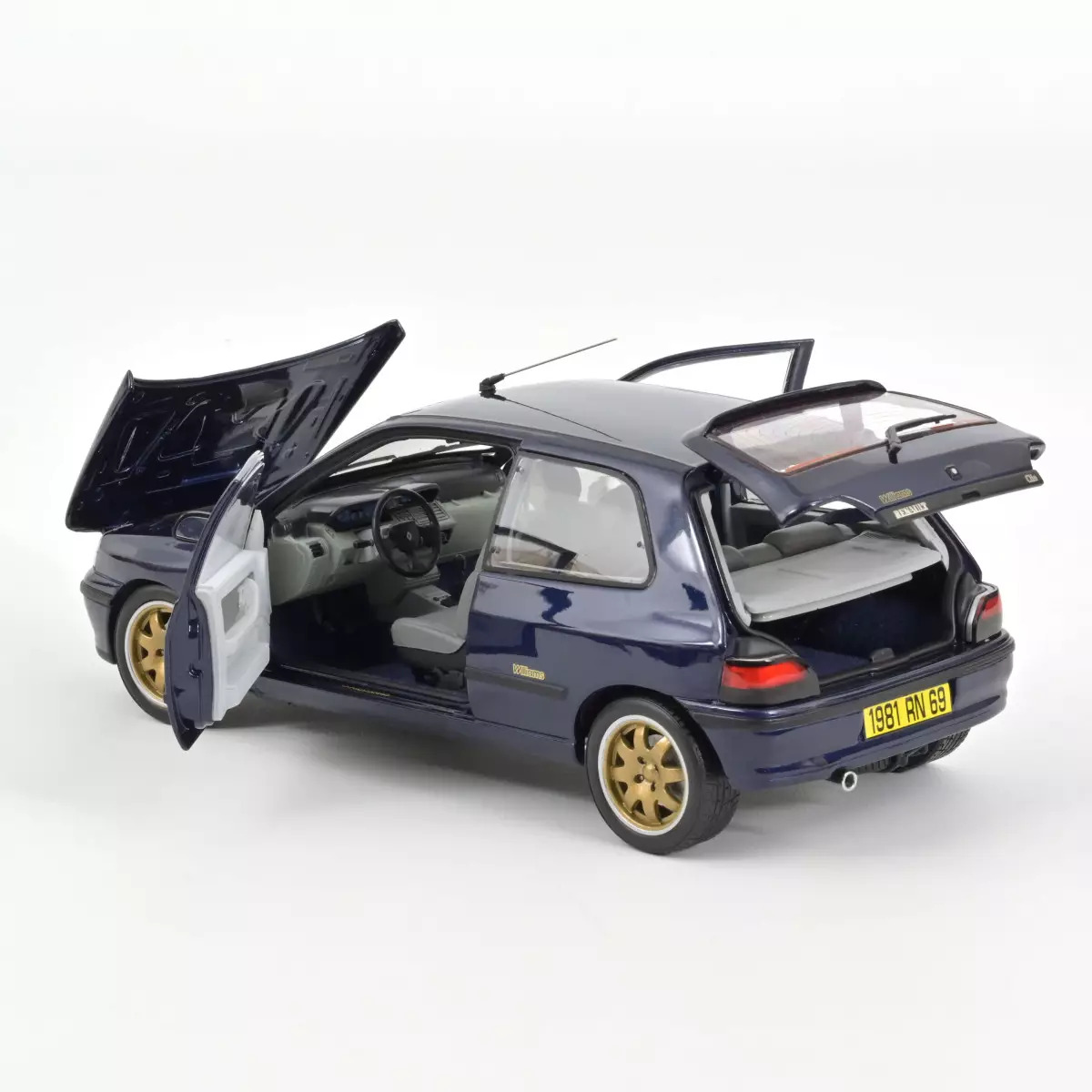 RENAULT CLIO WILLIAMS 1993 BLEU NOREV 1/18°