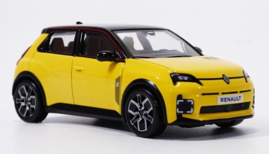 Renault 5 E-Tech électrique 2024 Jaune Pop et Noir NOREV 1/43