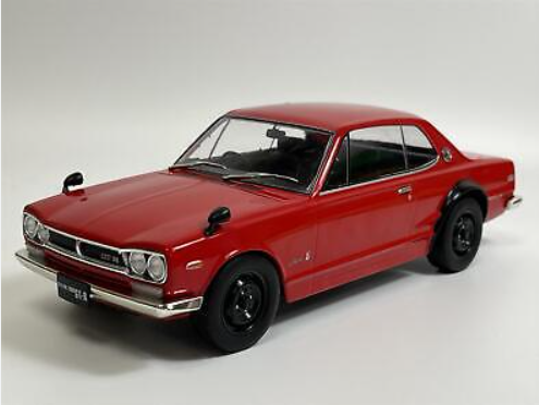 NISSAN SKYLINE GT-R KPGC10 ROUGE TRIPLE 9 1/18°