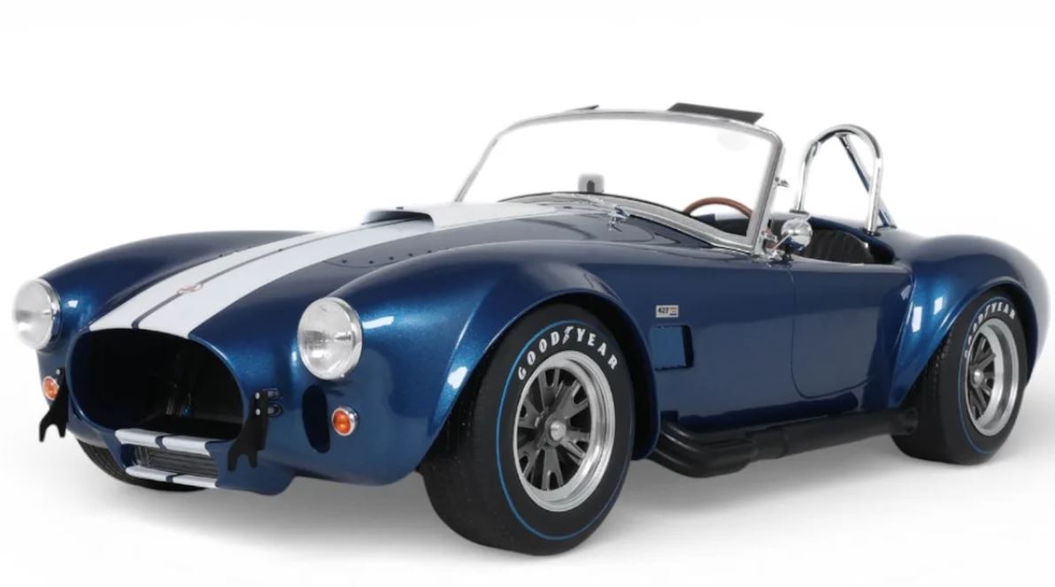 Shelby Cobra 427 S/C Bleu & Blanc Rayure GT Spirit 1/8
