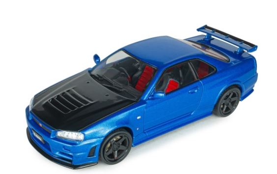 Nissan Skyline GT-R (BNR34) – Bayside Blue – 2005 SOLIDO 1/43