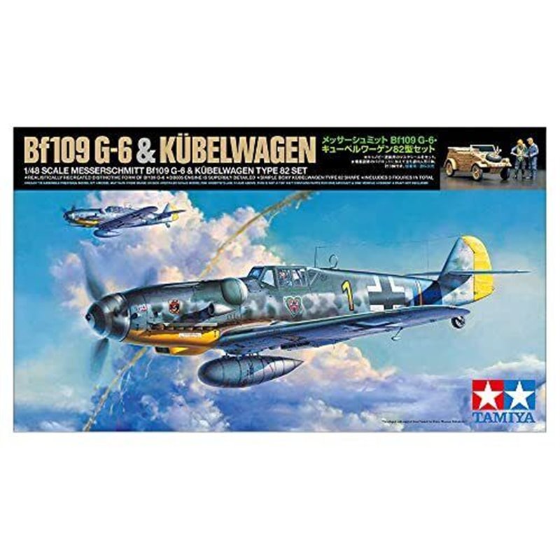 MESSERSCHMITT BF109 G-6 & KUBELWAGEN TAMIYA 1/48°